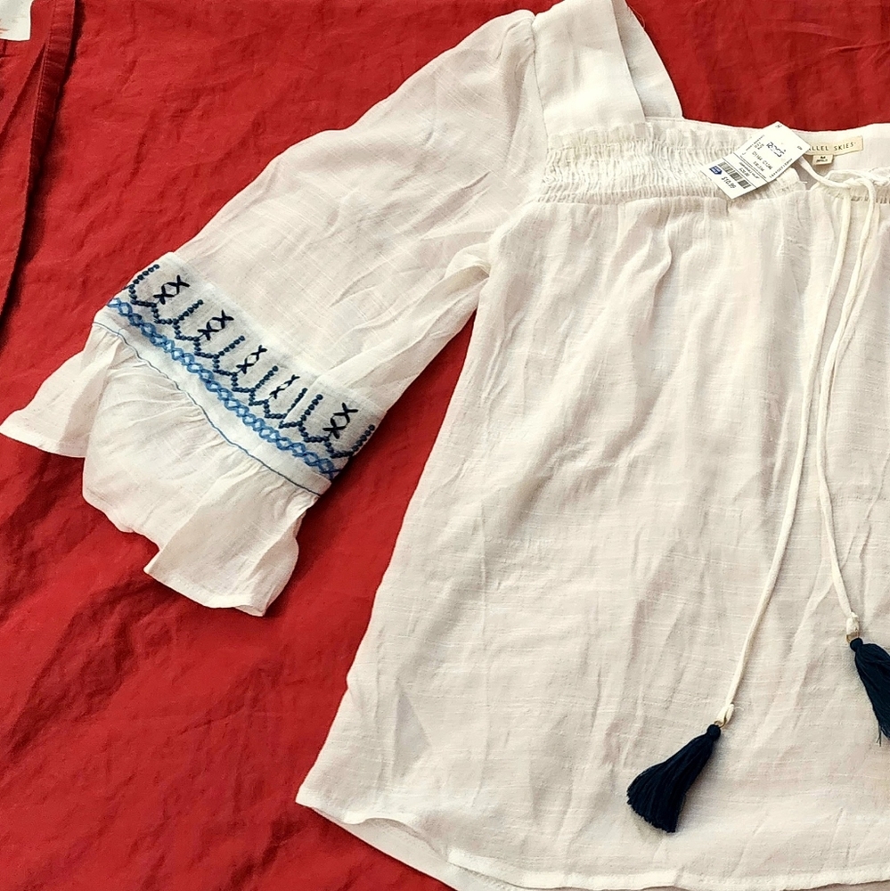 Parallel Skies Beautiful Cotton Blouse